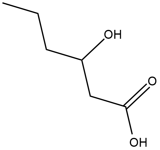 3-hydroxy Hexanoic Acid التركيب الكيميائي