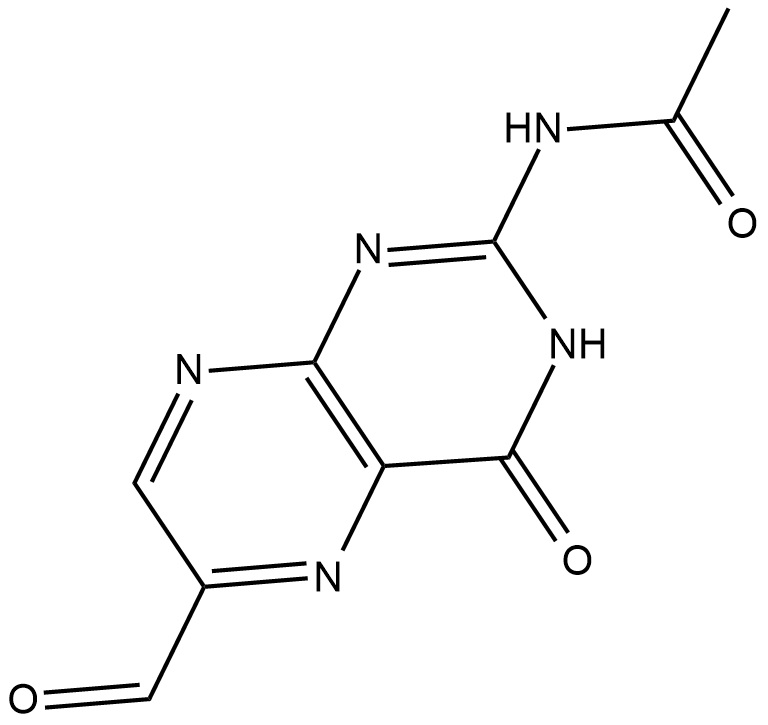 Acetyl-6-formylpterin  Chemical Structure