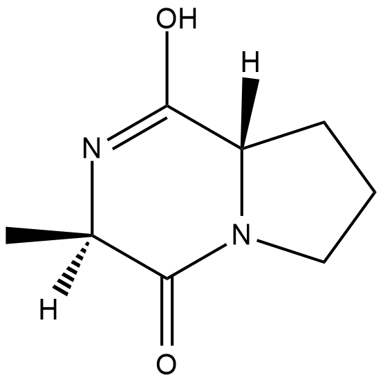 Cyclo(D-Ala-L-Pro) 化学構造