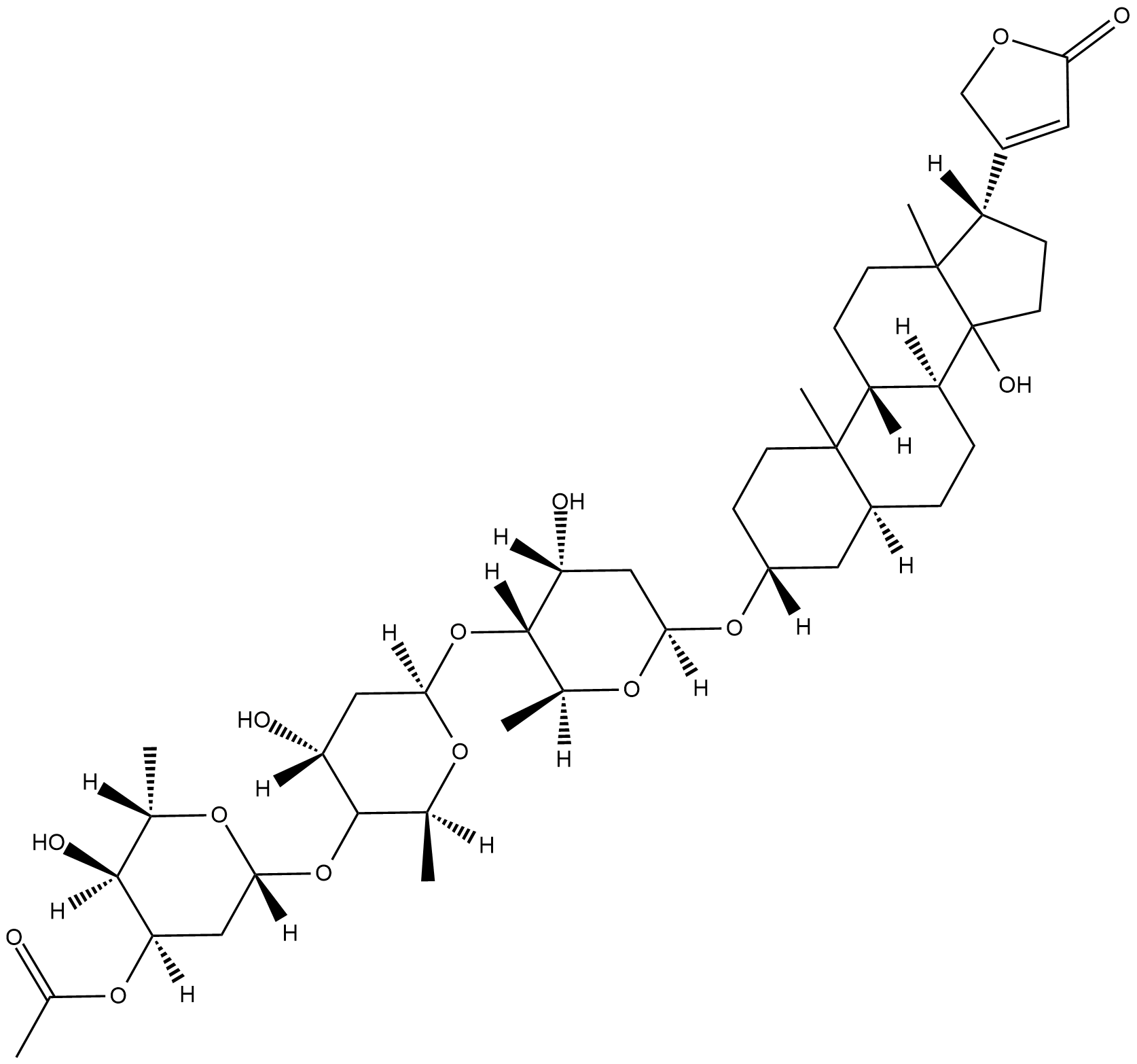 Acetyldigitoxin 化学構造