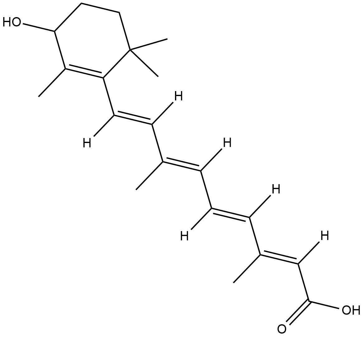 all-trans-4-hydroxy Retinoic Acid  Chemical Structure