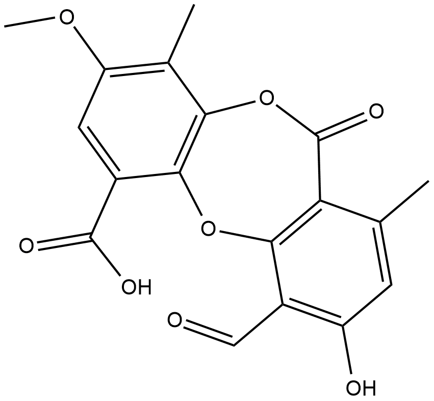 Psoromic Acid 化学構造