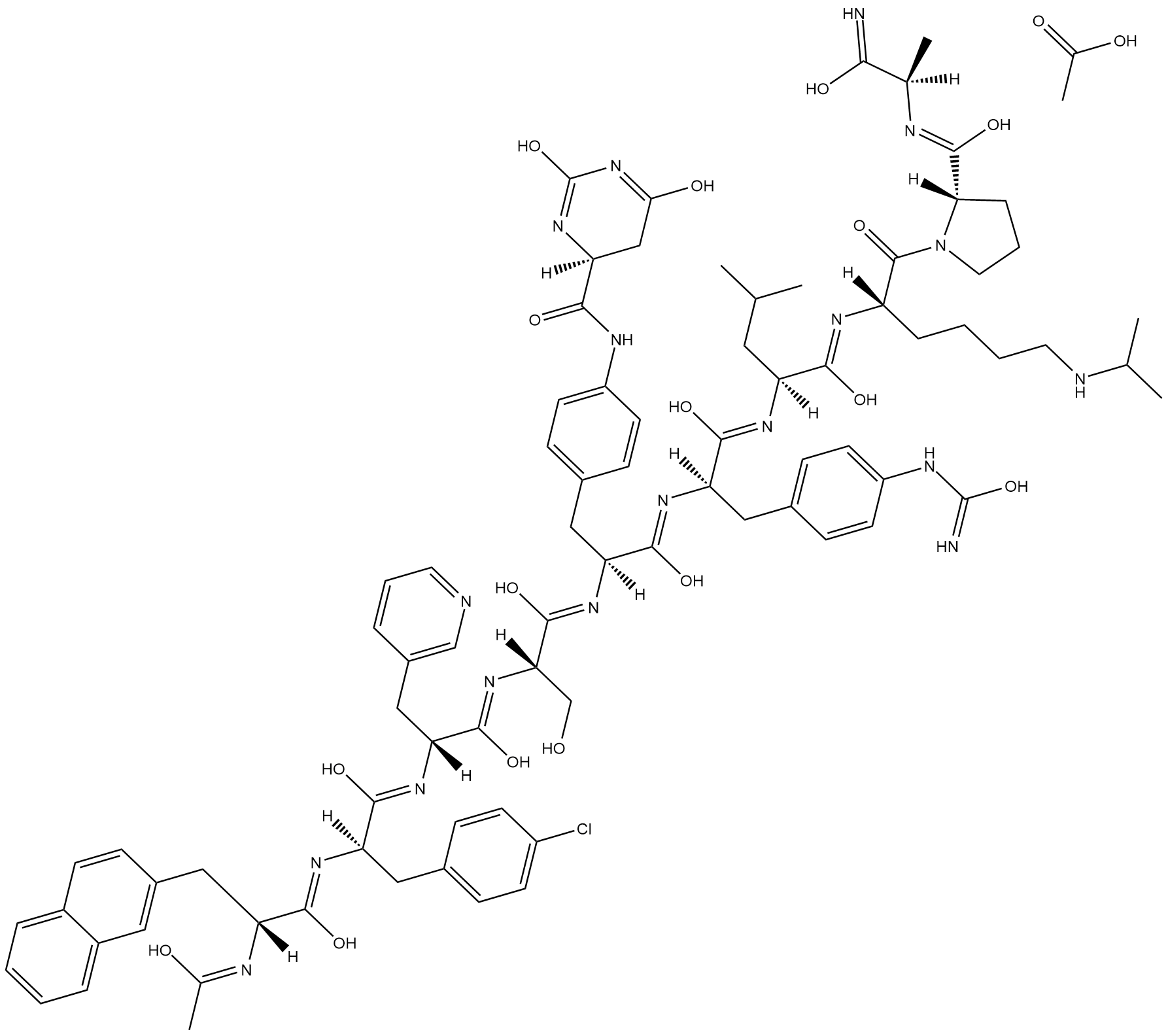 Degarelix (acetate) 化学構造