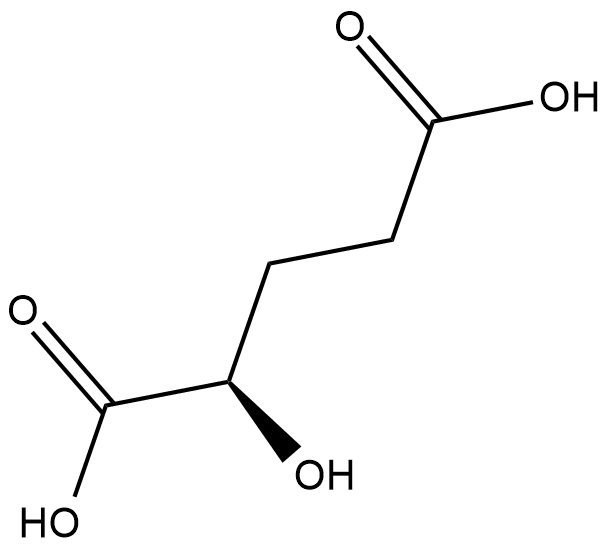 D-α-Hydroxyglutaric Acid Estructura química.