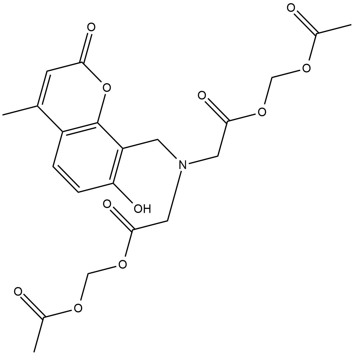 Calcein Blue AM 化学構造