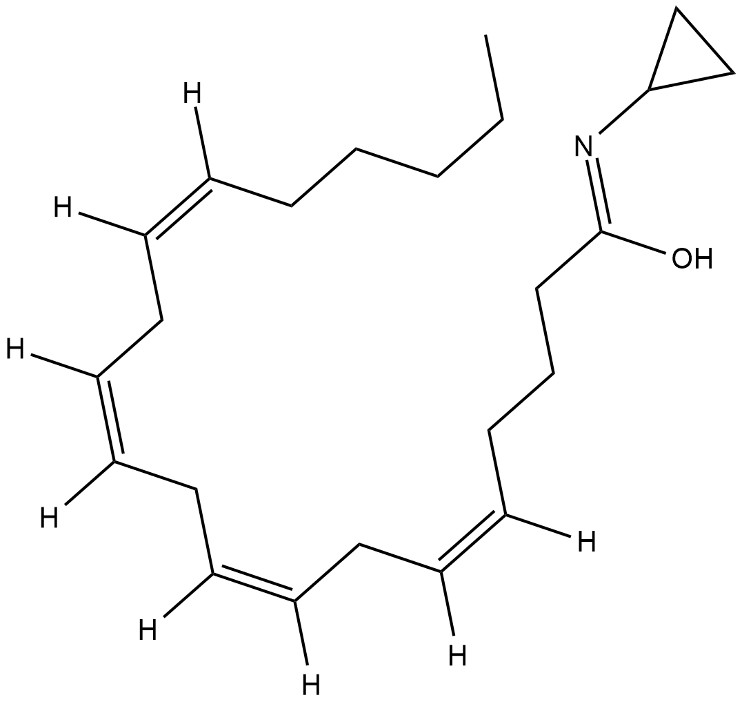 Arachidonoyl Cyclopropylamide 化学構造