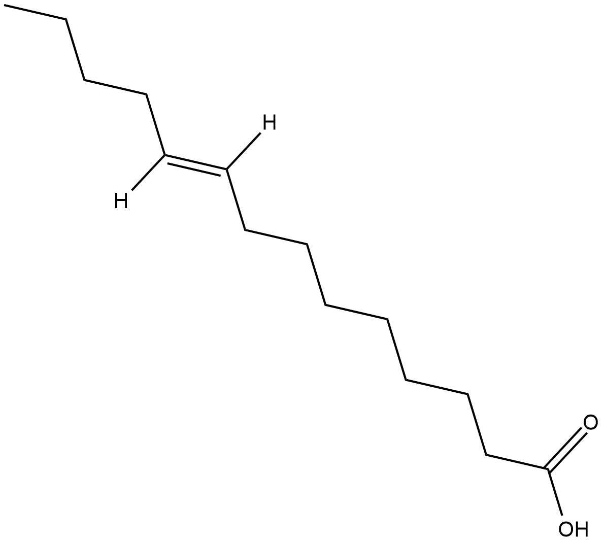 Myristelaidic Acid 化学構造