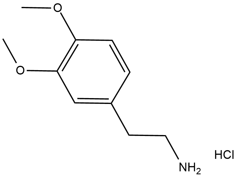 3,4-Dimethoxyphenethylamine (hydrochloride) 化学構造