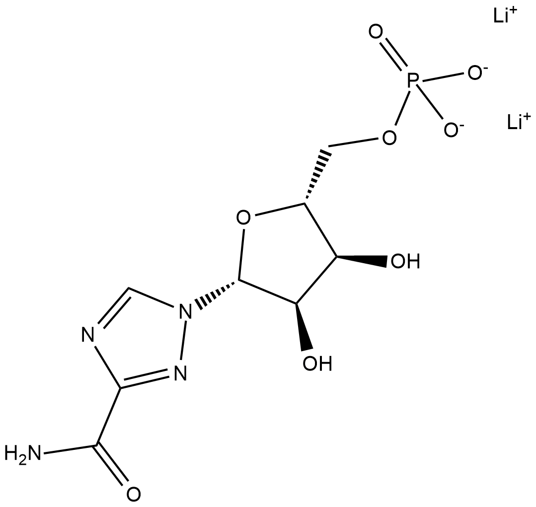 Ribavirin 5'-monophosphate (lithium salt) التركيب الكيميائي