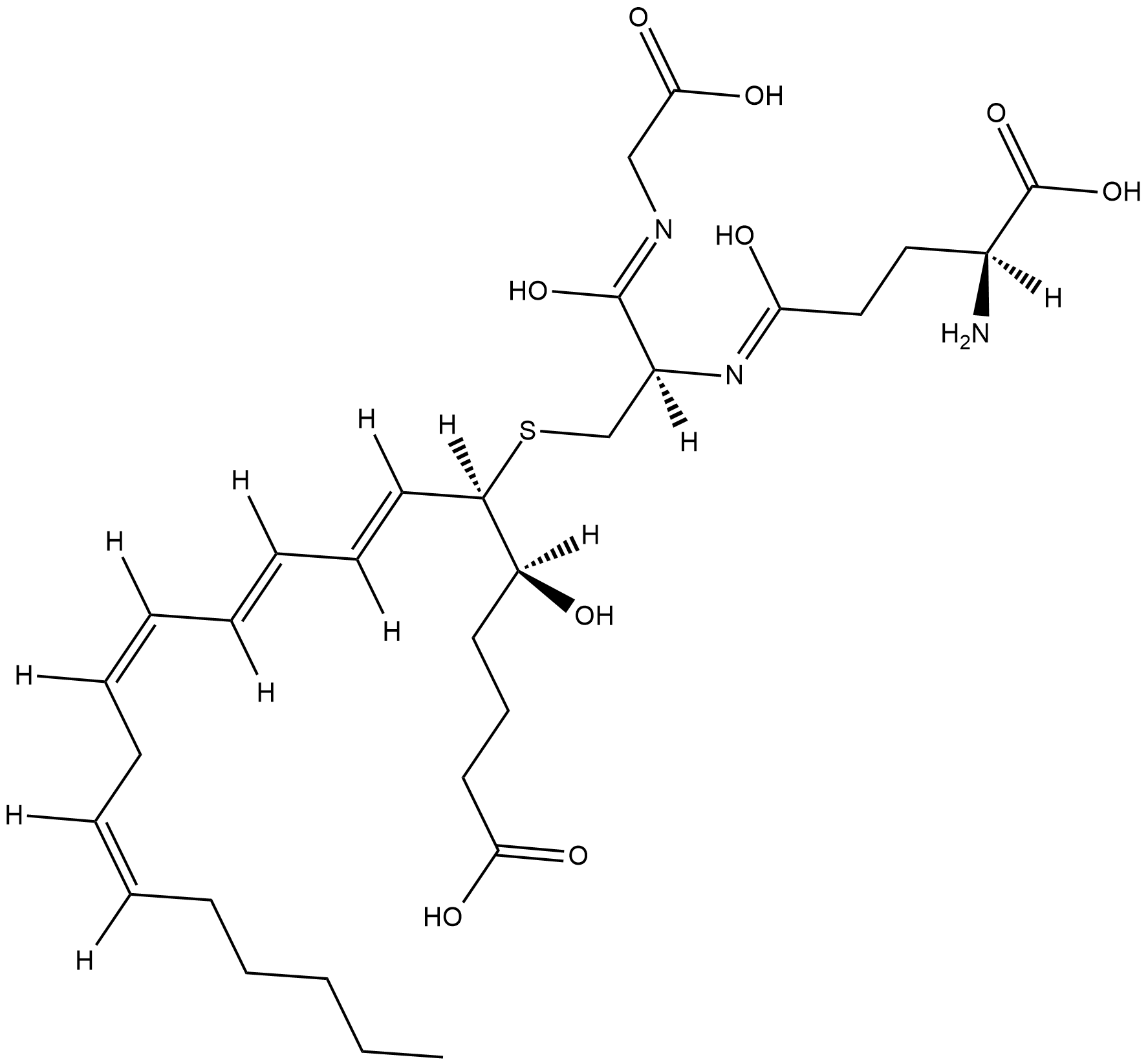 Leukotriene C4 化学構造