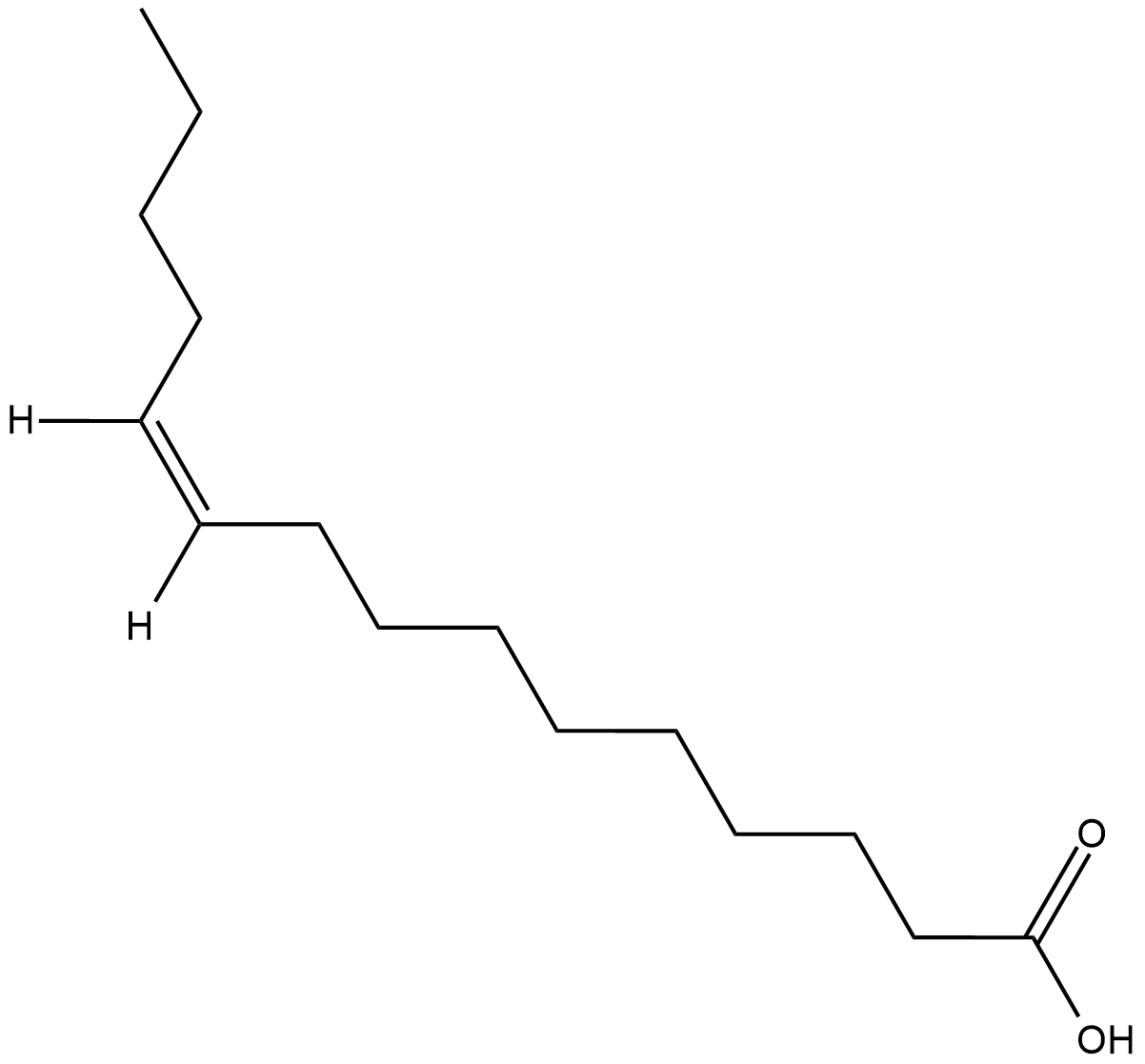 10(Z)-Pentadecenoic Acid 化学構造