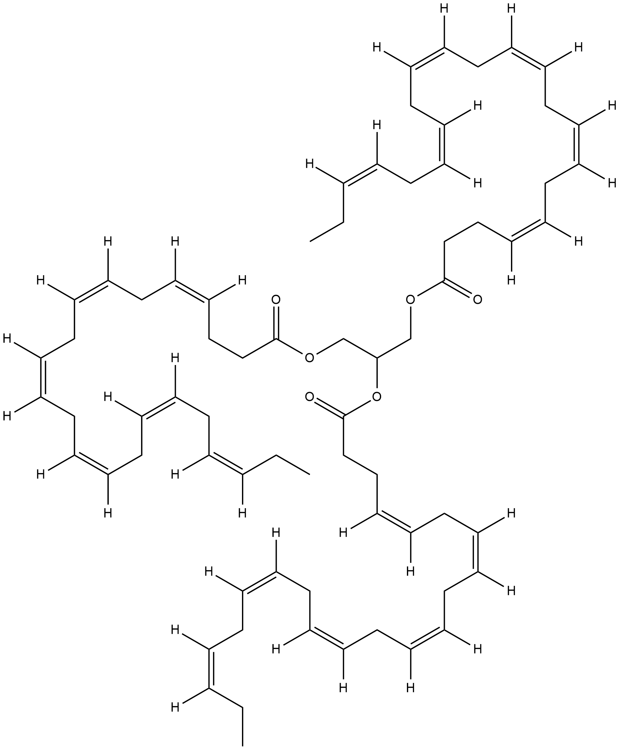 Tridocosahexaenoin Chemical Structure