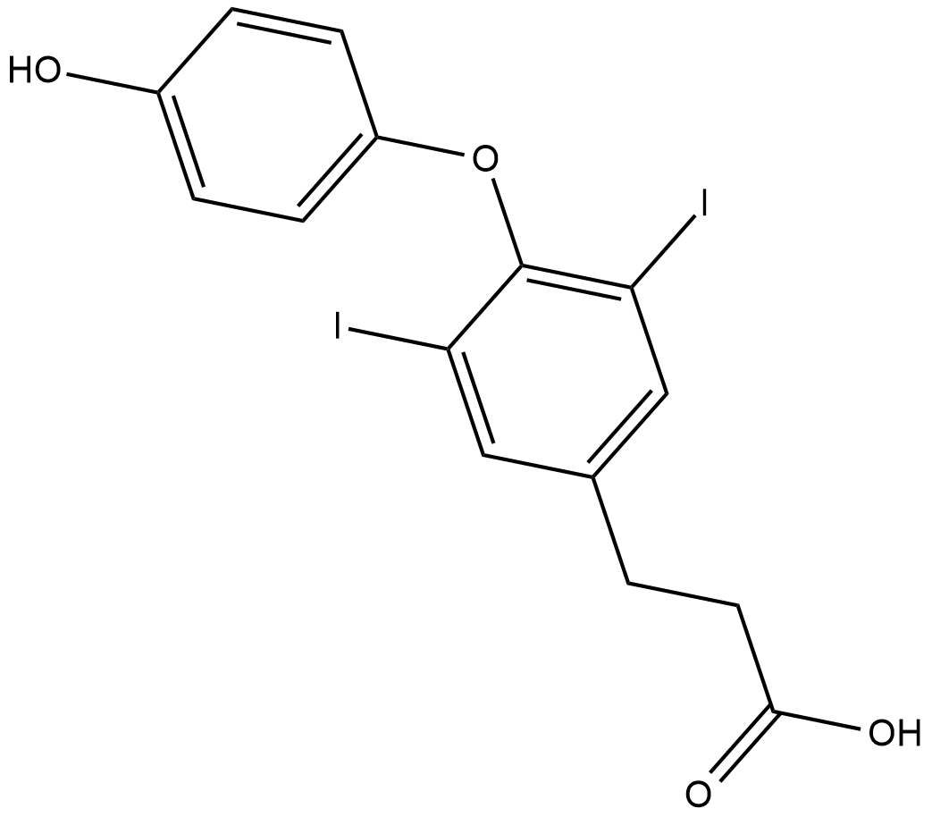 3,5-Diiodothyropropionic Acid  Chemical Structure
