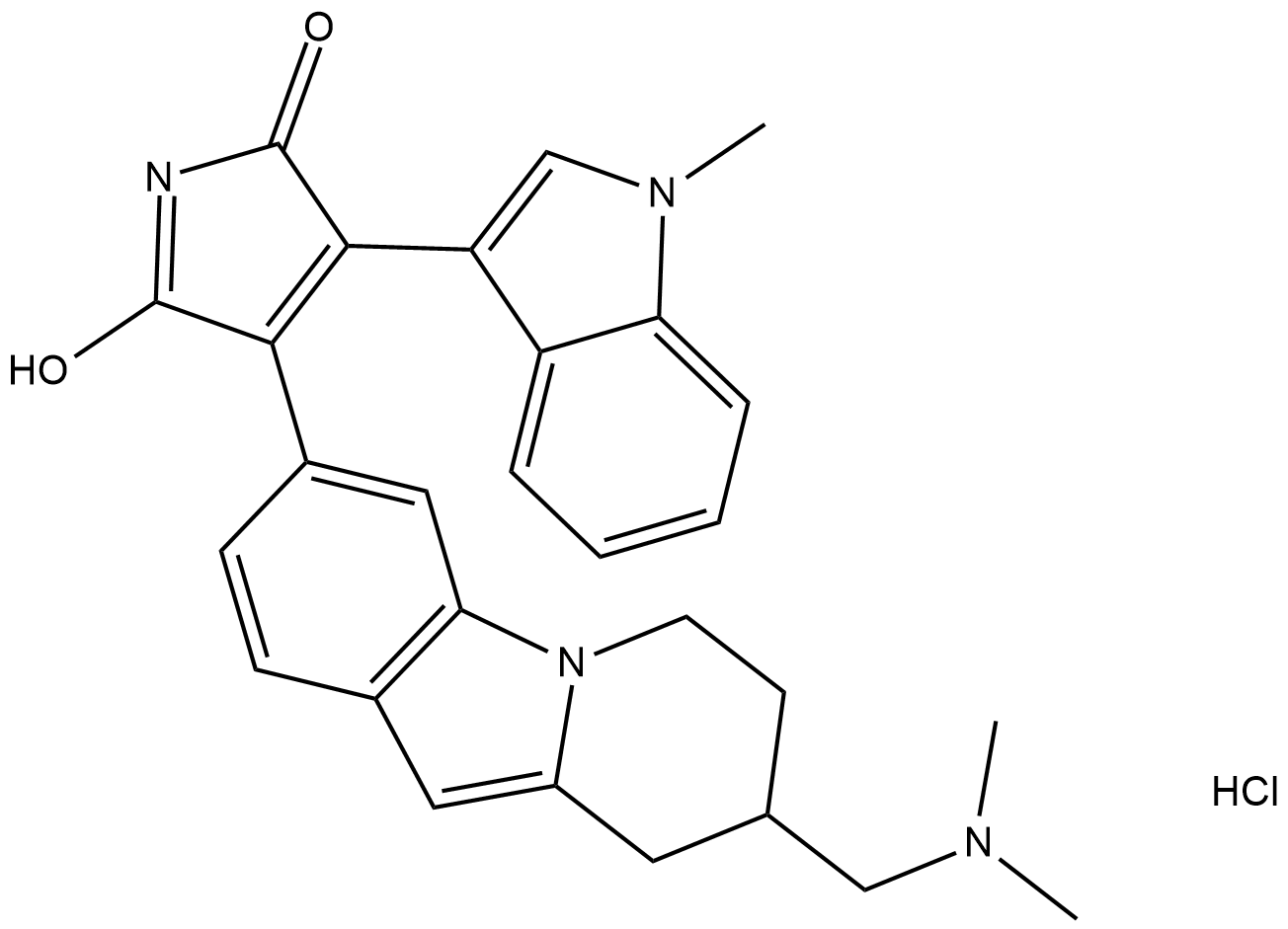 Bisindolylmaleimide XI (hydrochloride) Chemische Struktur