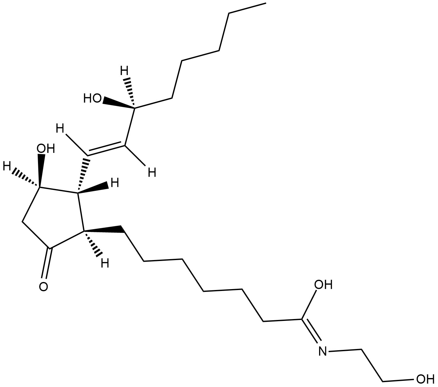 Prostaglandin E1 Ethanolamide Chemische Struktur