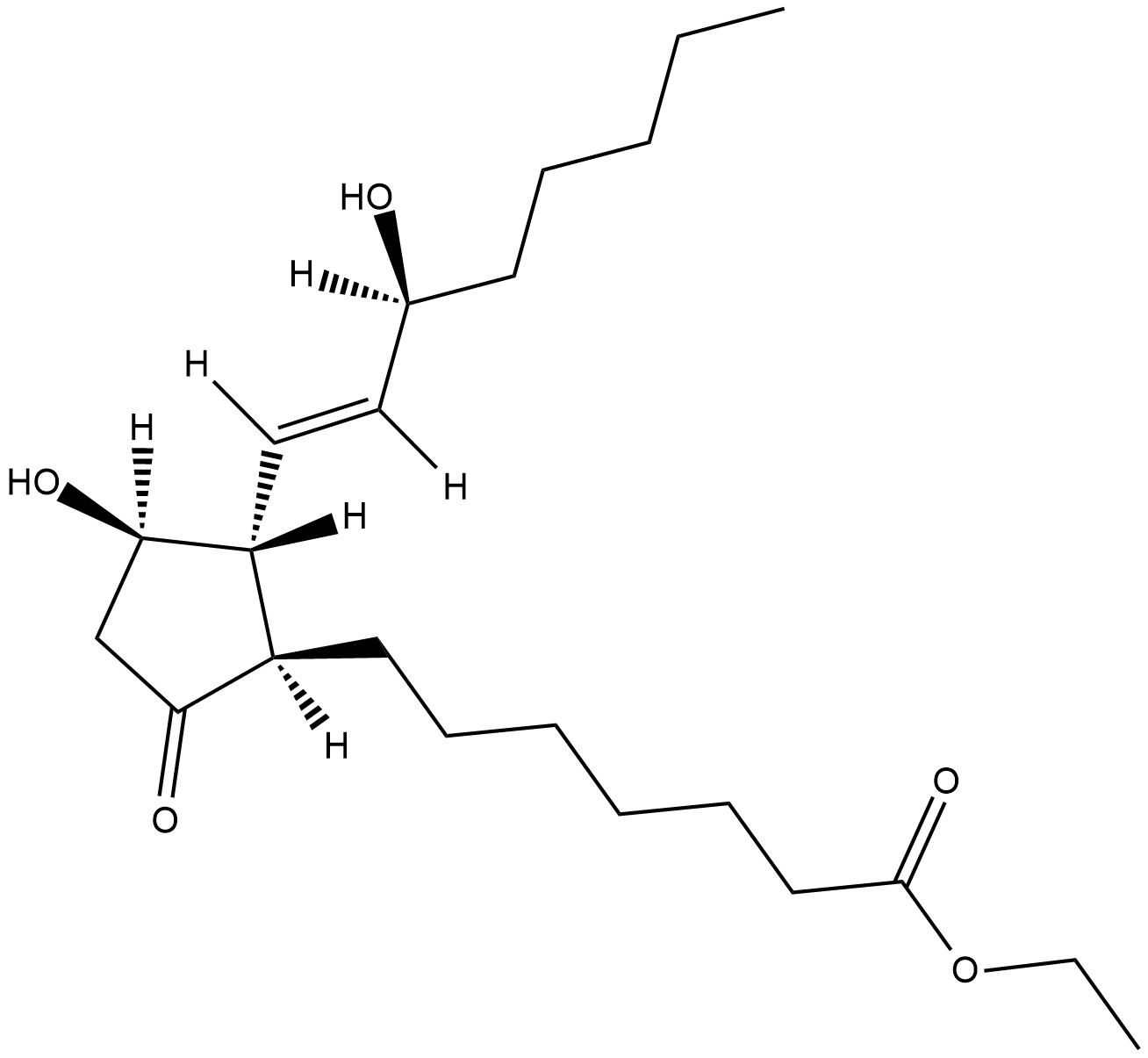 Prostaglandin E1 ethyl ester التركيب الكيميائي