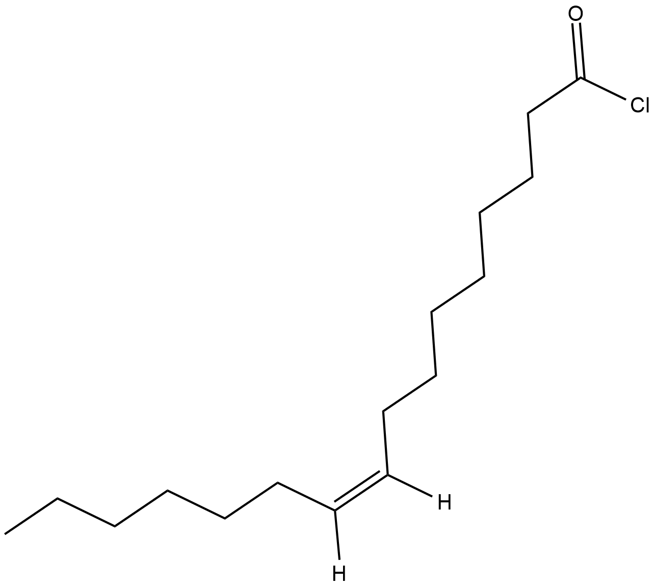 Palmitoleoyl Chloride Chemische Struktur