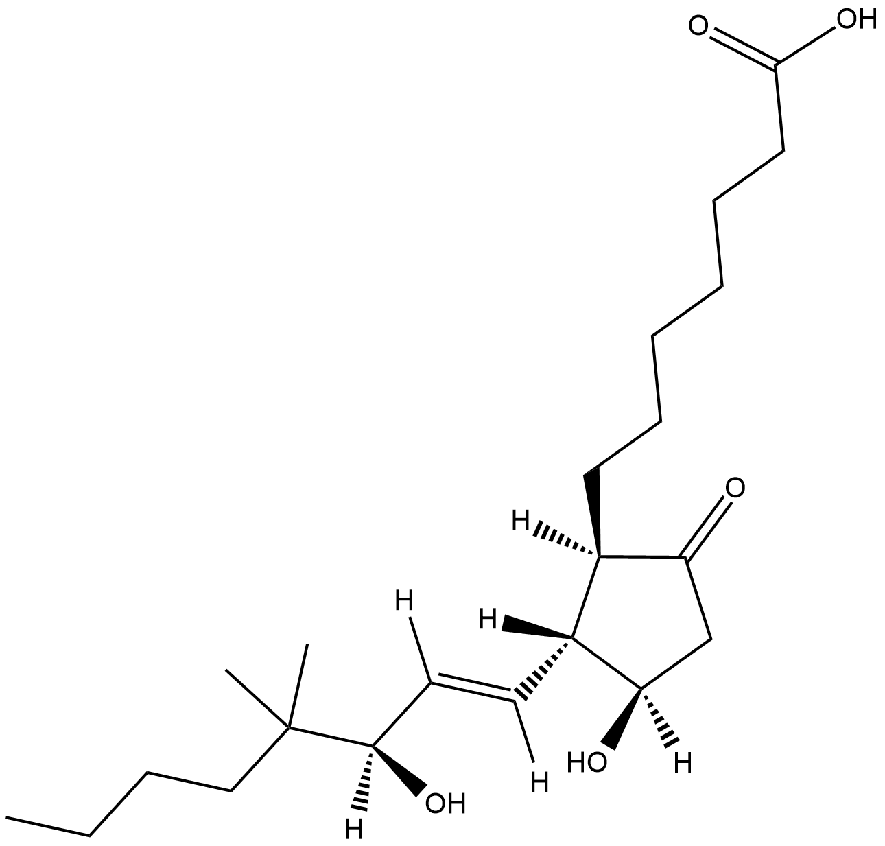 16,16-dimethyl Prostaglandin E1  Chemical Structure