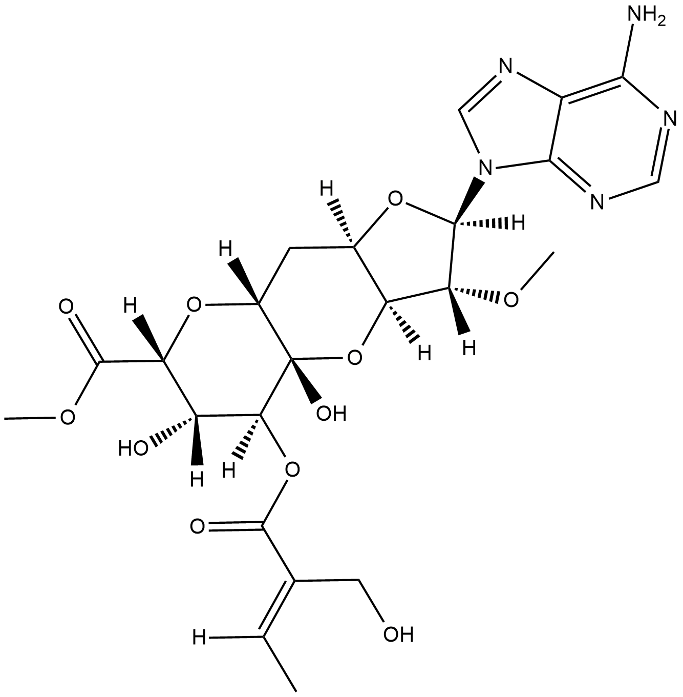 Herbicidin A Chemische Struktur