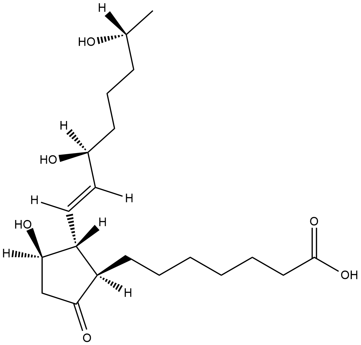 19(R)-hydroxy Prostaglandin E1  Chemical Structure