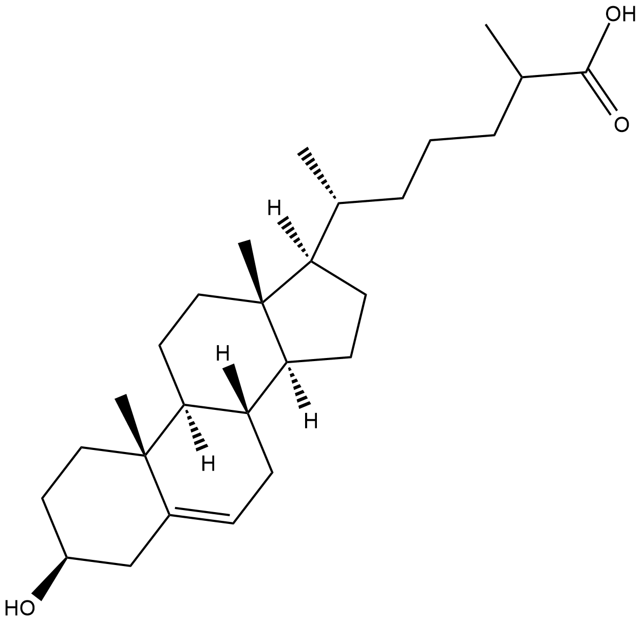 3β-hydroxy-5-Cholestenoic Acid  Chemical Structure