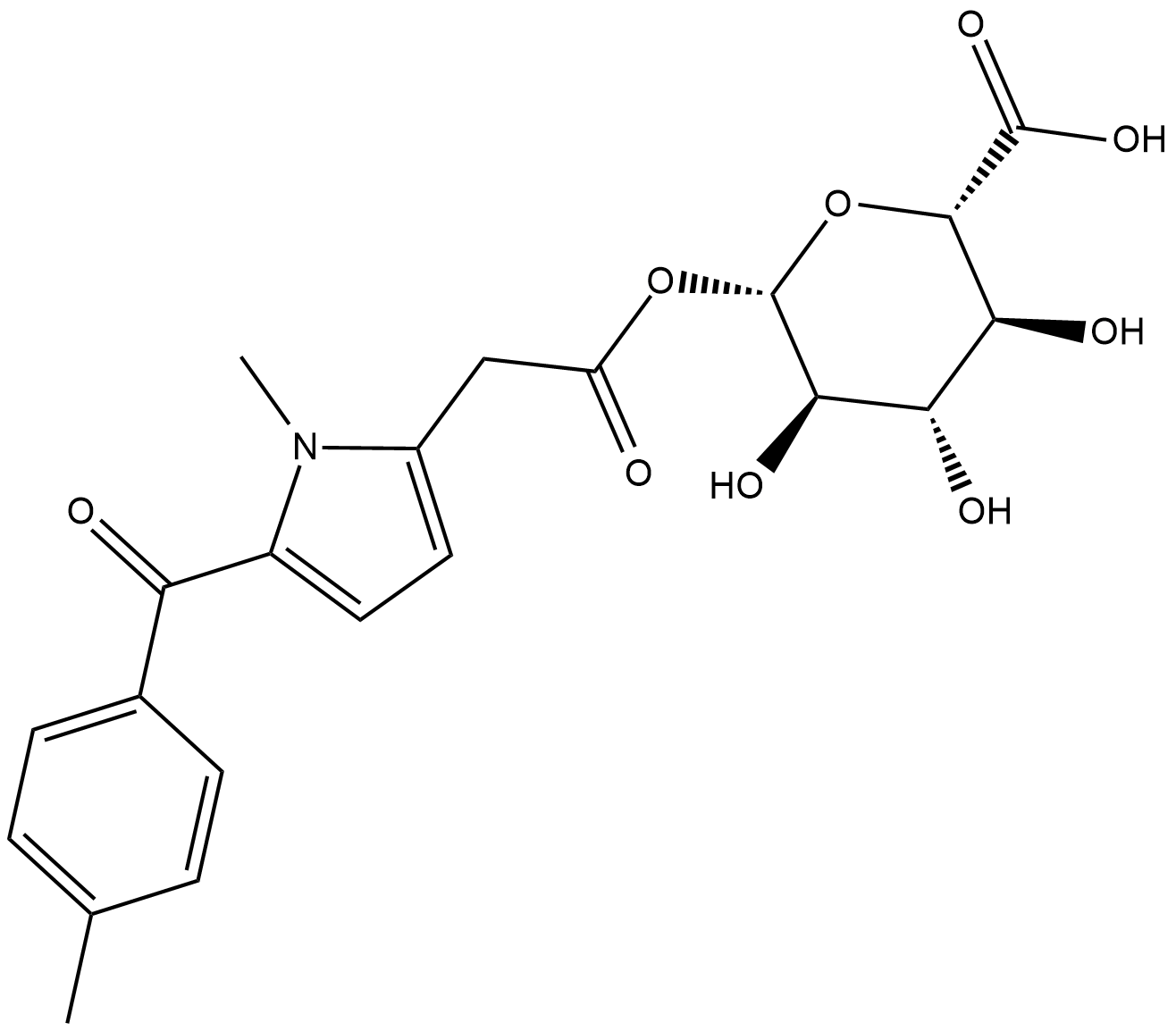 Tolmetin β-D-Glucuronide  Chemical Structure