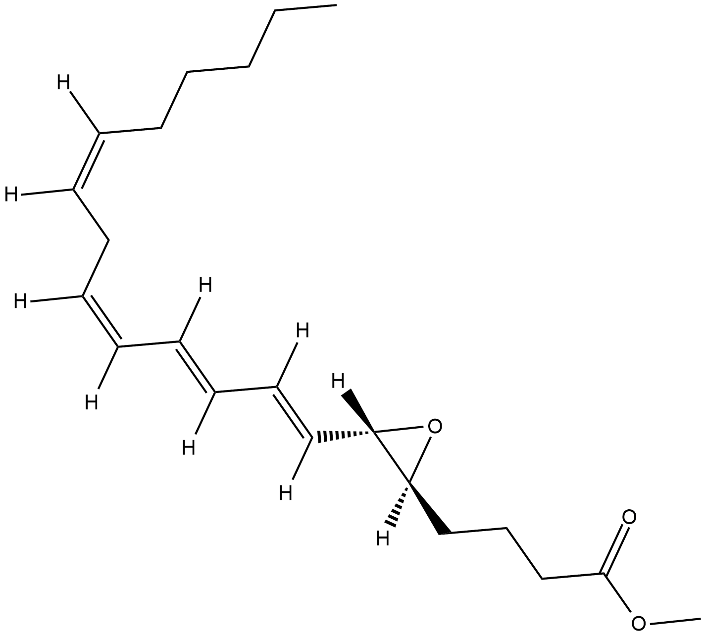 Leukotriene A4 methyl ester 化学構造