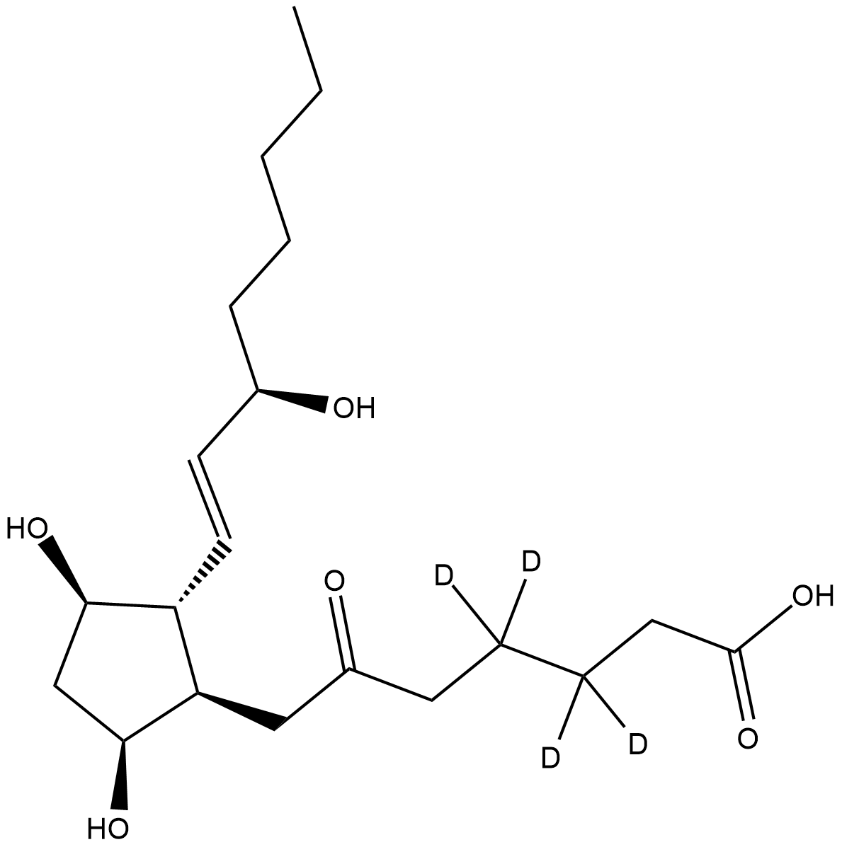6-keto Prostaglandin F1α-d4 Chemische Struktur