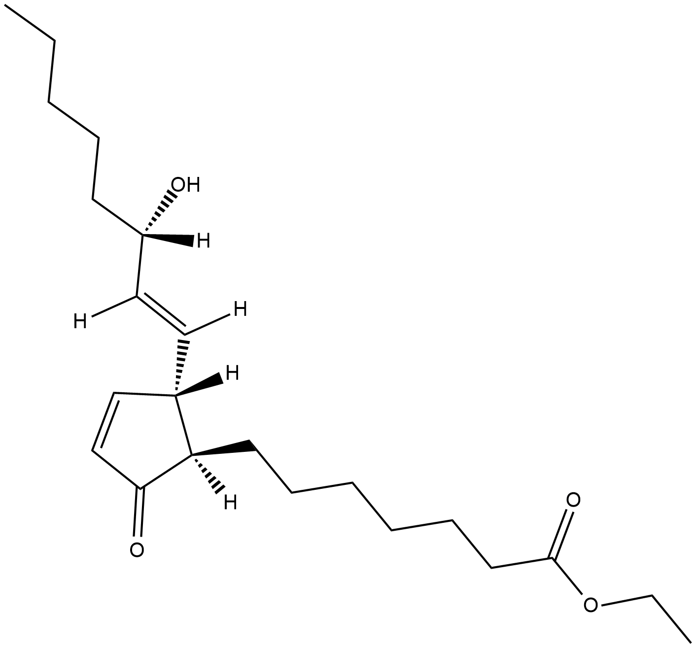 Prostaglandin A1 ethyl ester 化学構造