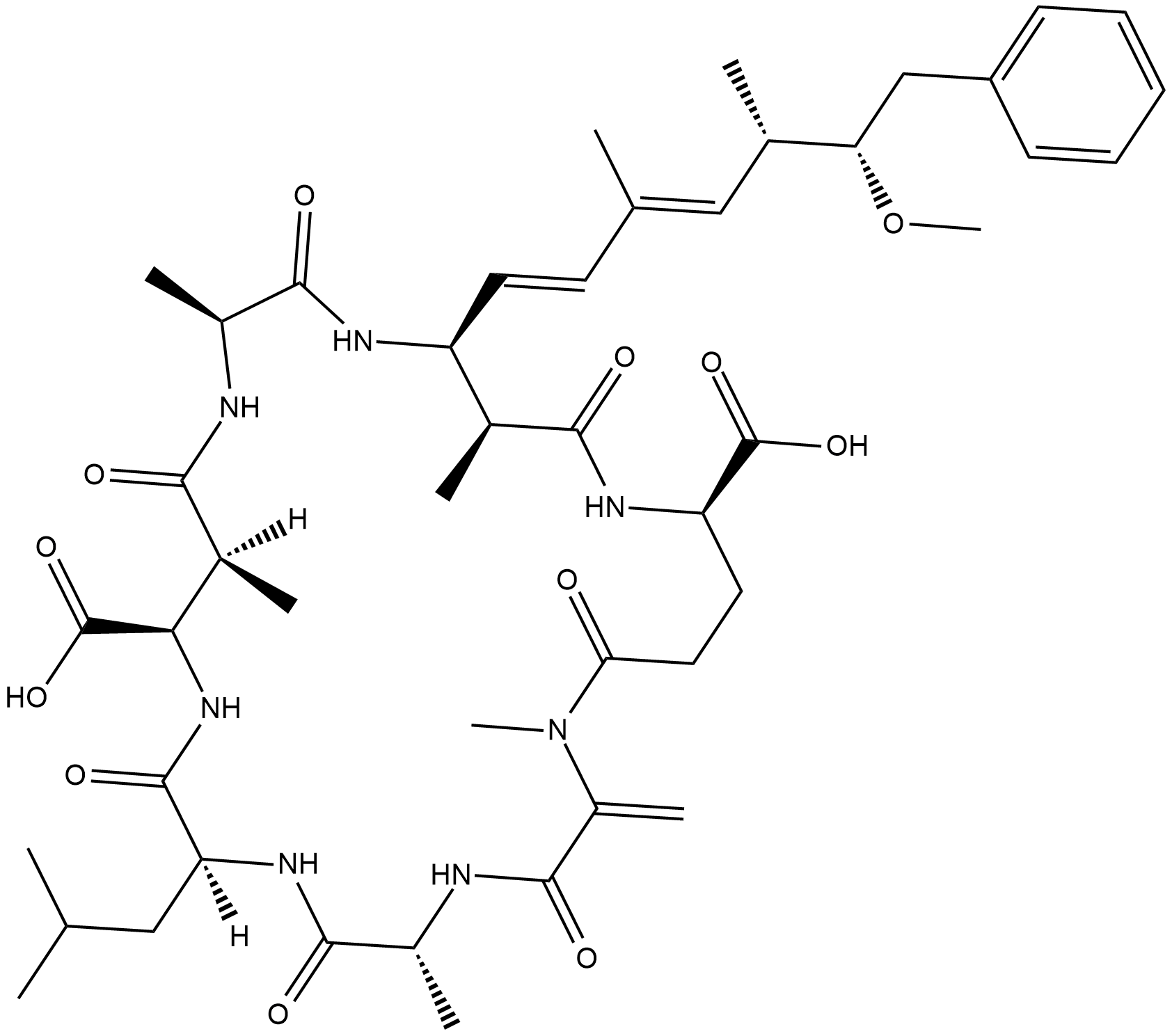 Microcystin-LA 化学構造
