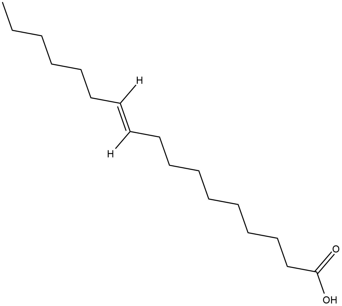 trans-10-Heptadecenoic Acid 化学構造