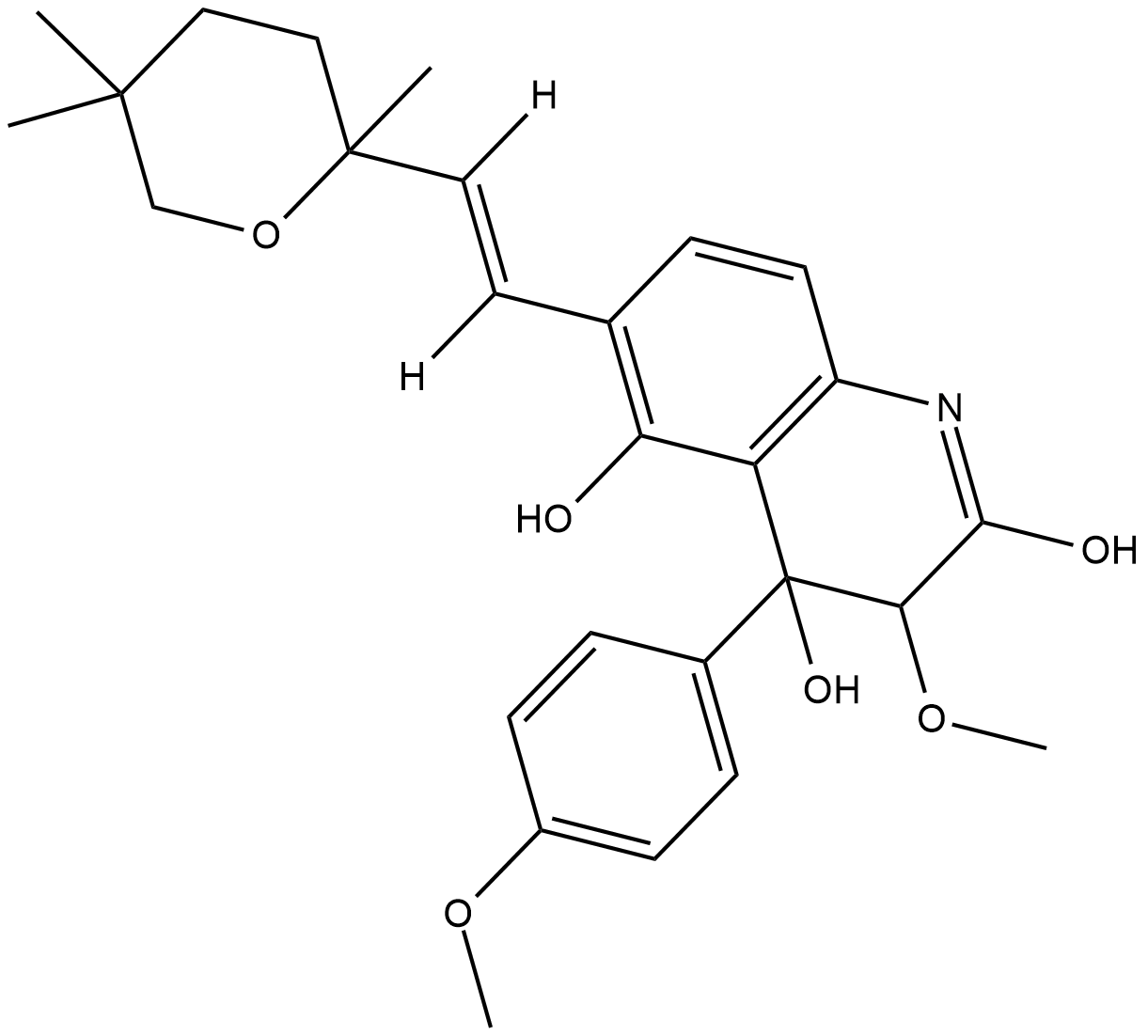Penigequinolone A Chemische Struktur