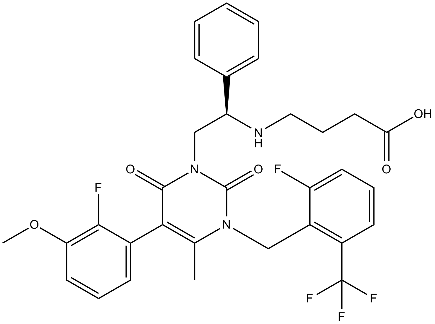 Elagolix Chemische Struktur
