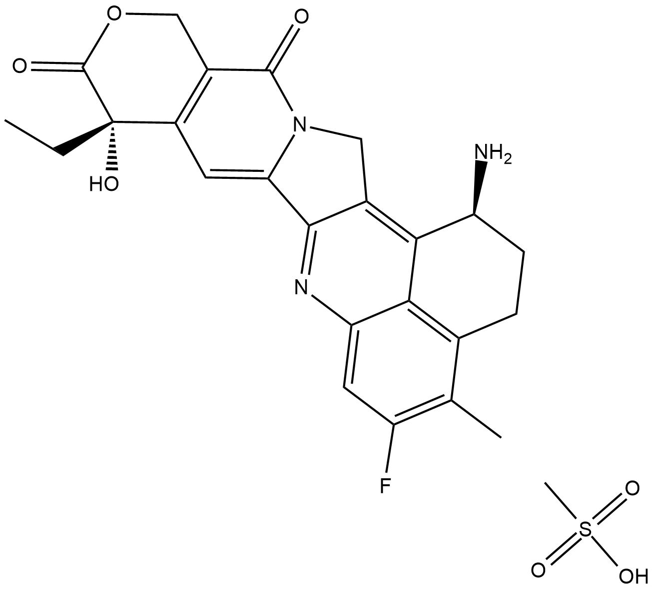 Exatecan Mesylate 化学構造