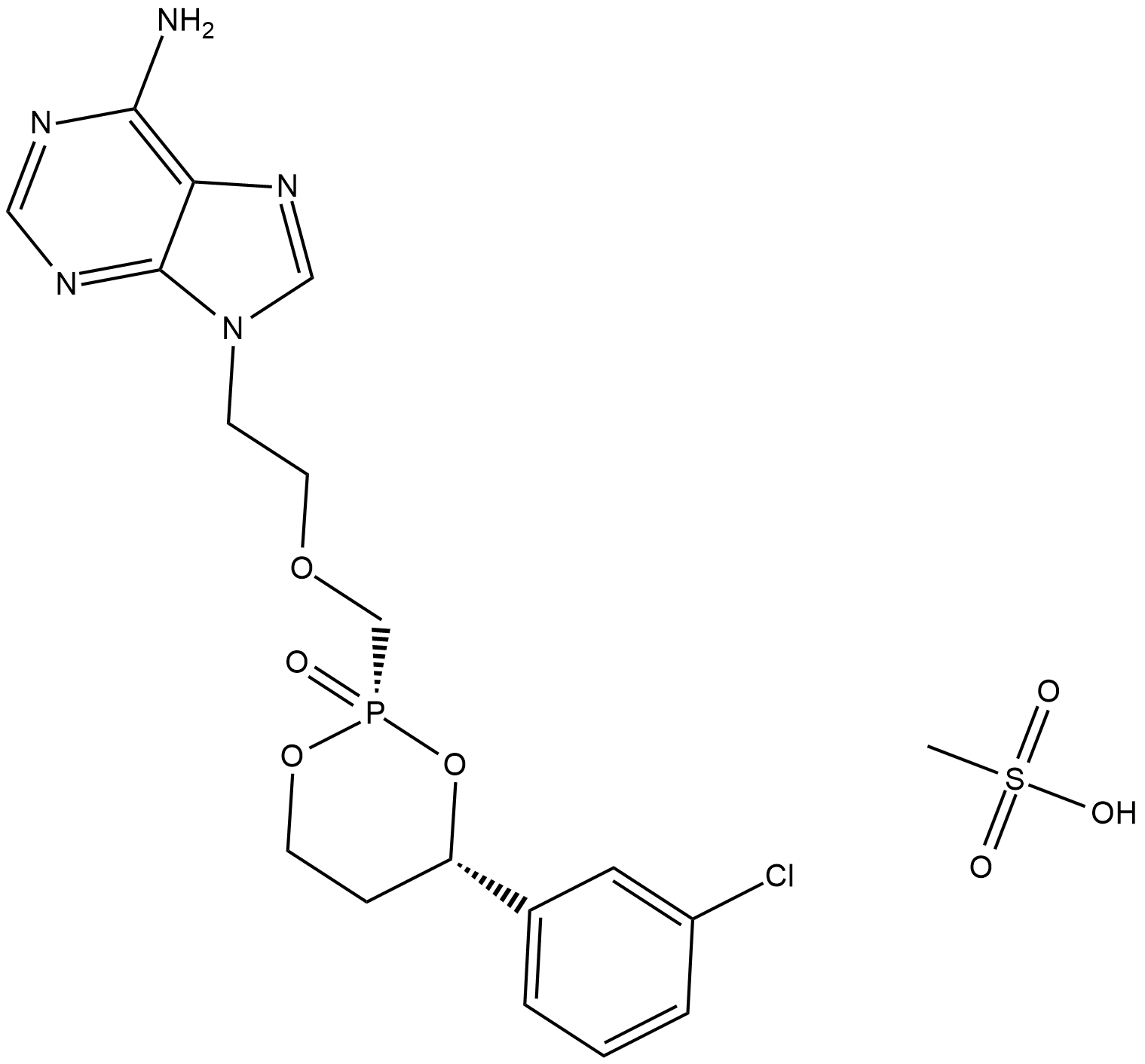 Pradefovir mesylate  Chemical Structure