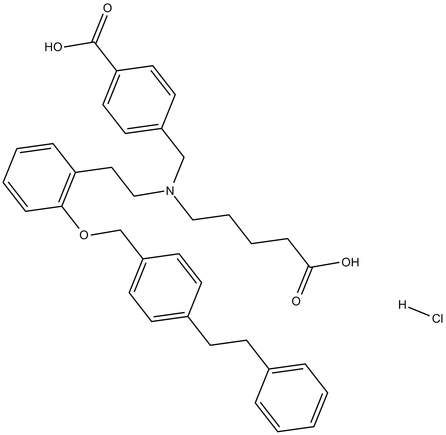 Cinaciguat hydrochloride Chemische Struktur