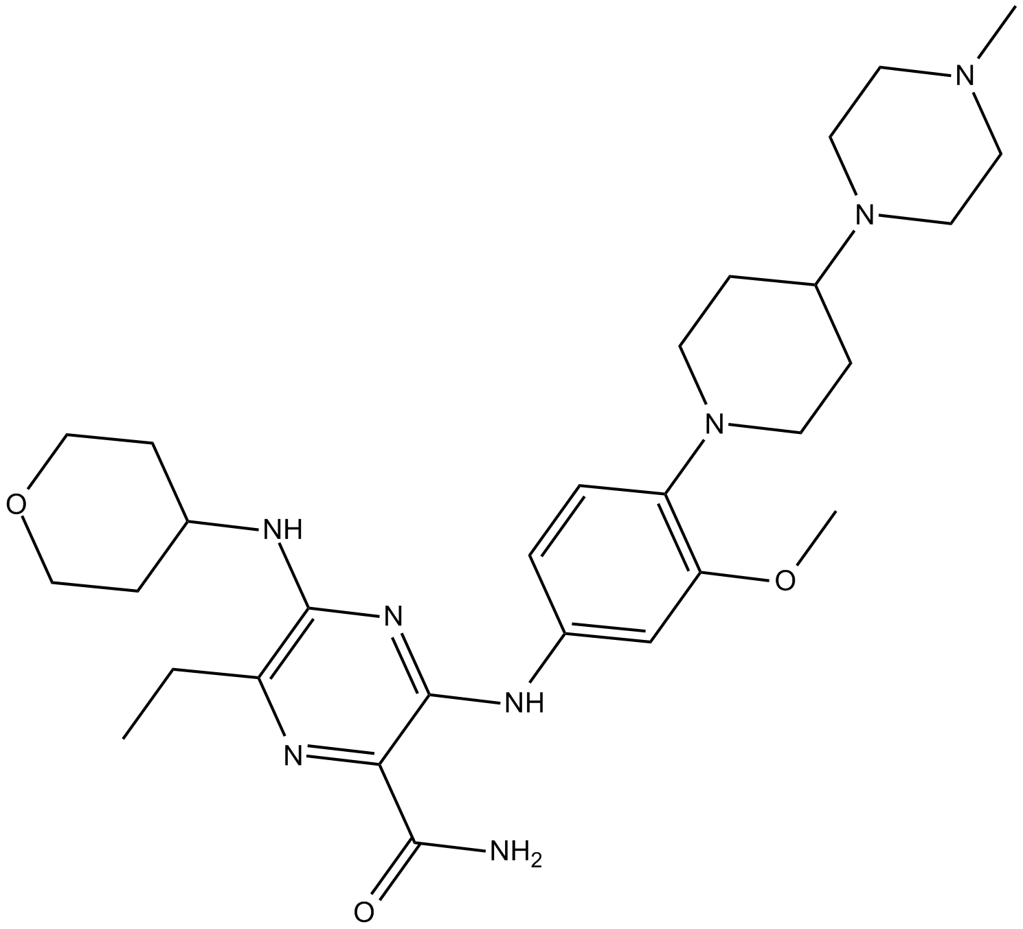 Gilteritinib Chemical Structure