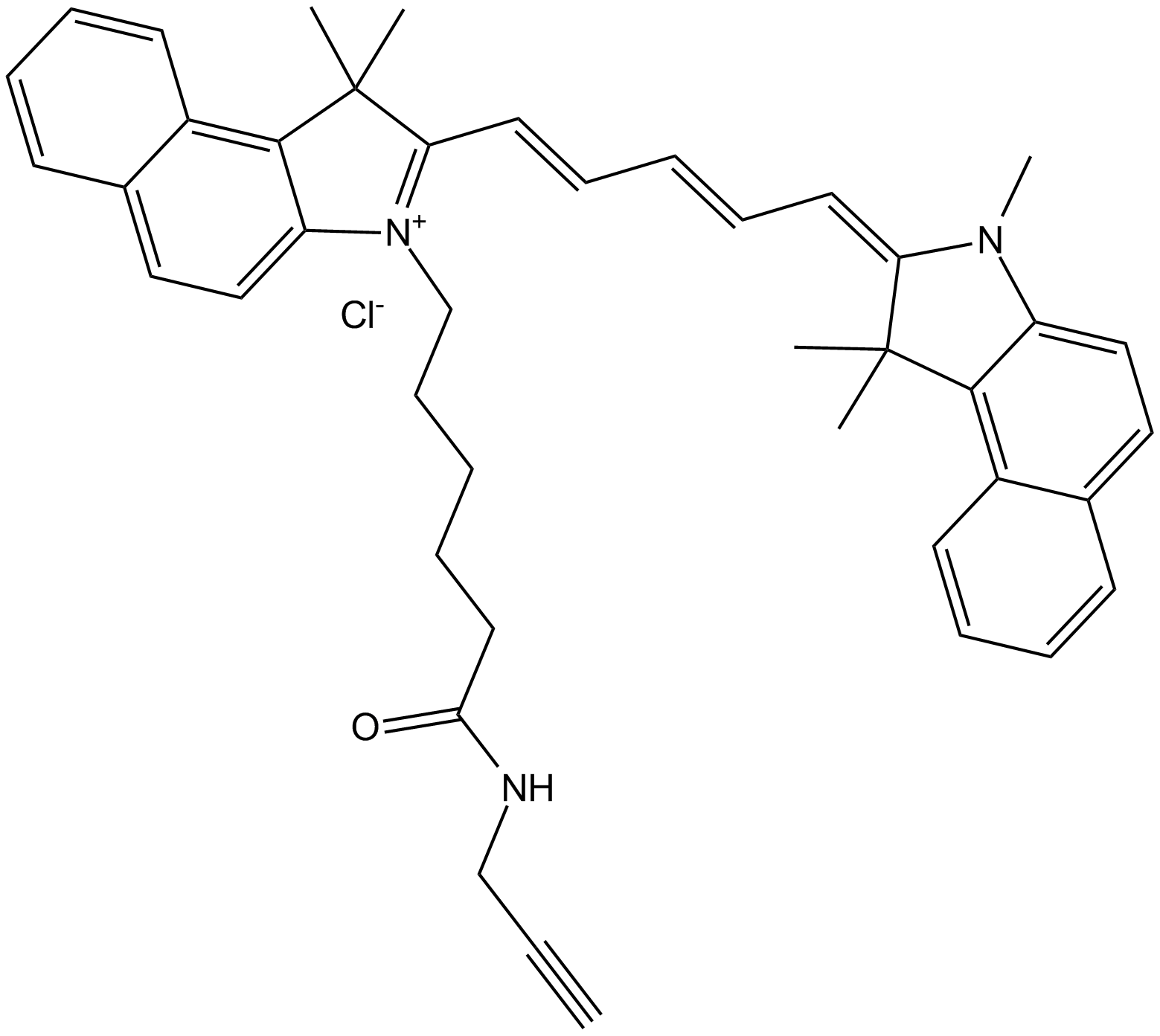 Cy5.5 alkyne (non-sulfonated) 化学構造