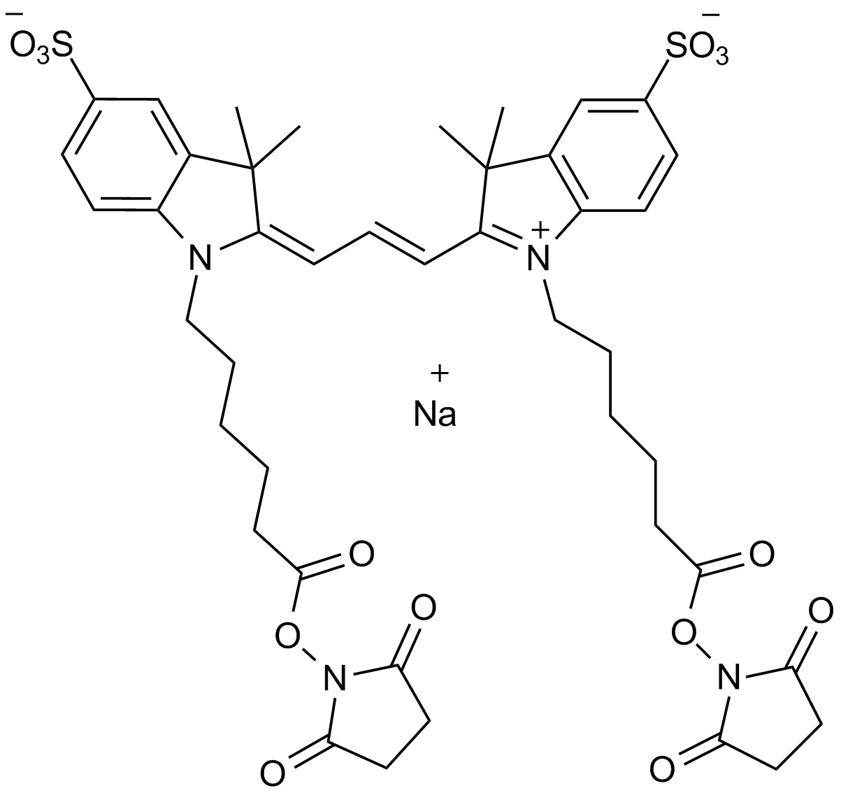 Cy3 Bis NHS ester  Chemical Structure