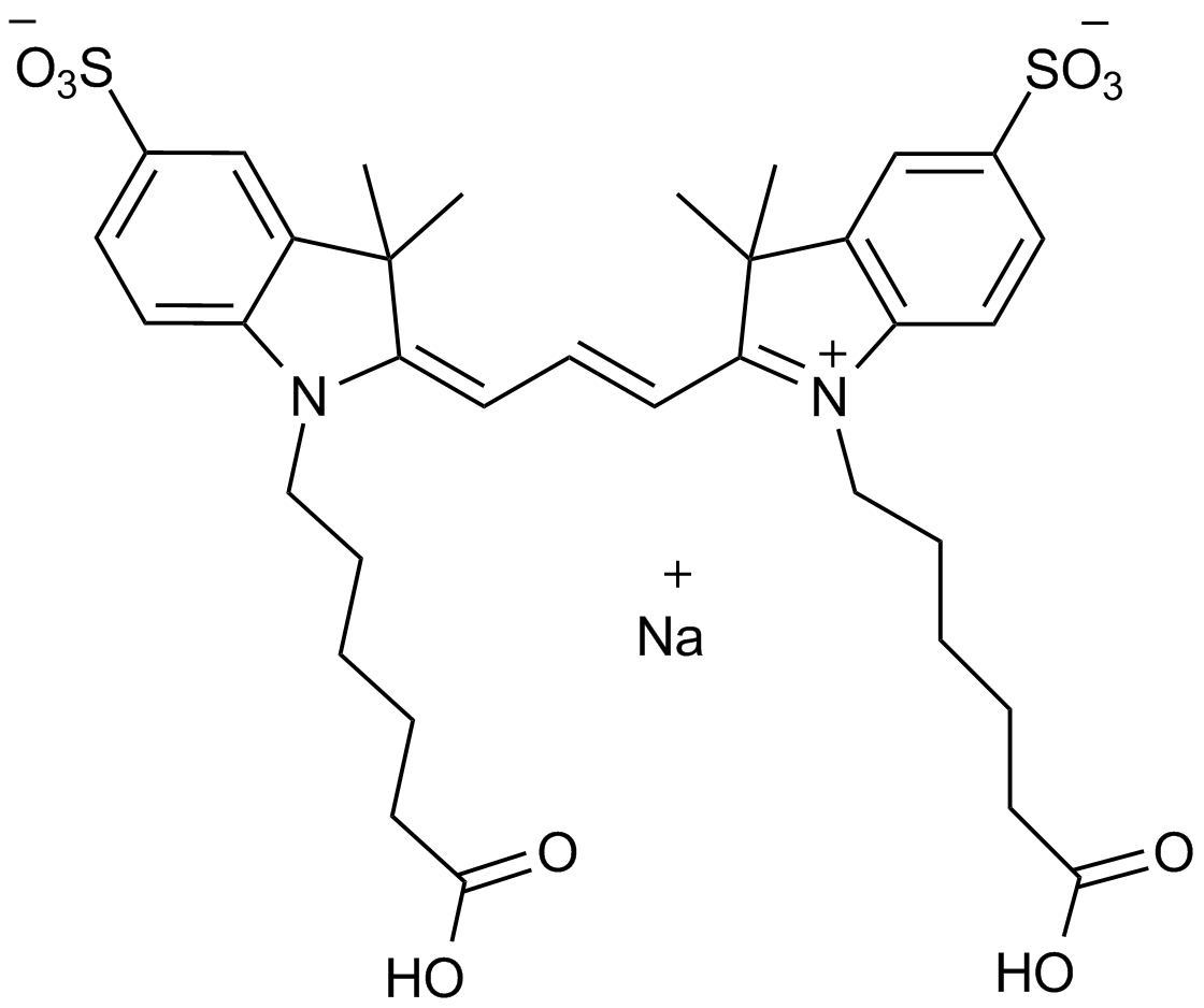 Cy3 Bis carboxylic acid Chemische Struktur