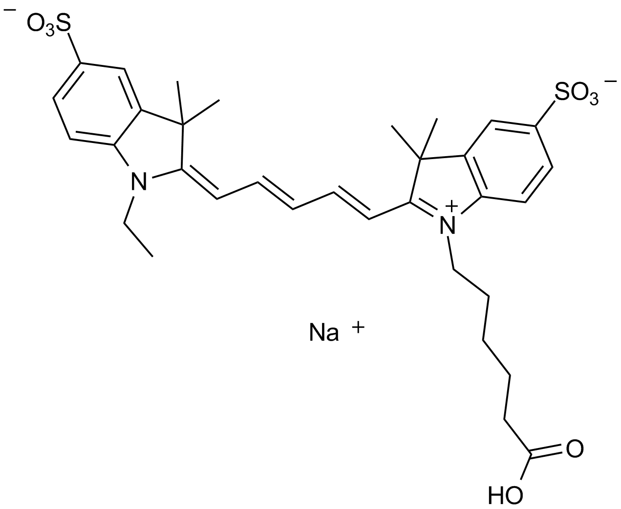 Cy5 carboxylic acid(Et) 化学構造