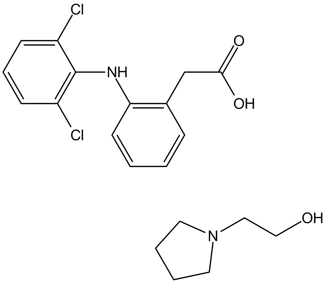 Diclofenac Epolamine Chemical Structure