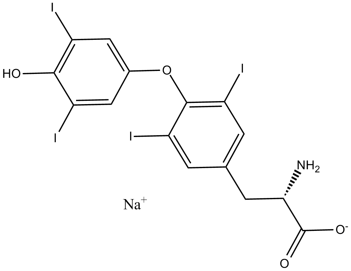 Levothyroxine sodium 化学構造