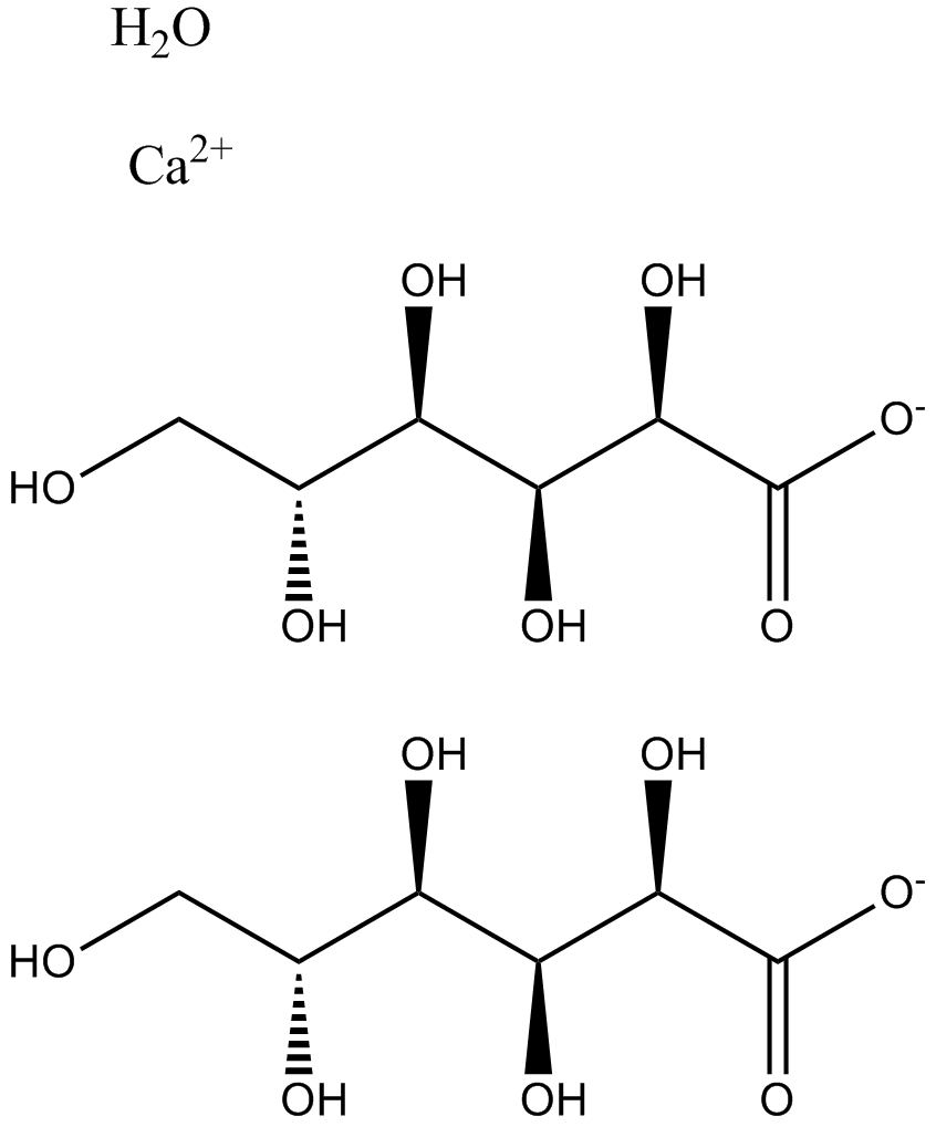 Calcium gluconate التركيب الكيميائي