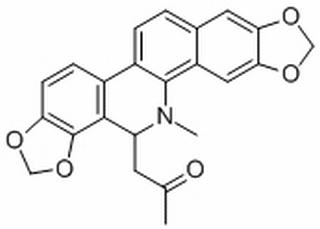 6-Acetonyldihydrosanguinarine 化学構造