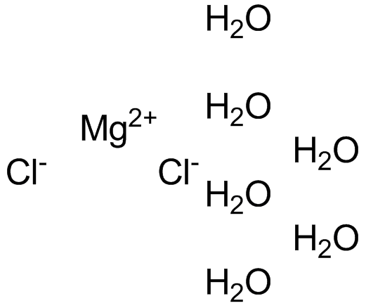 Magnesium chloride hexahydrate 化学構造