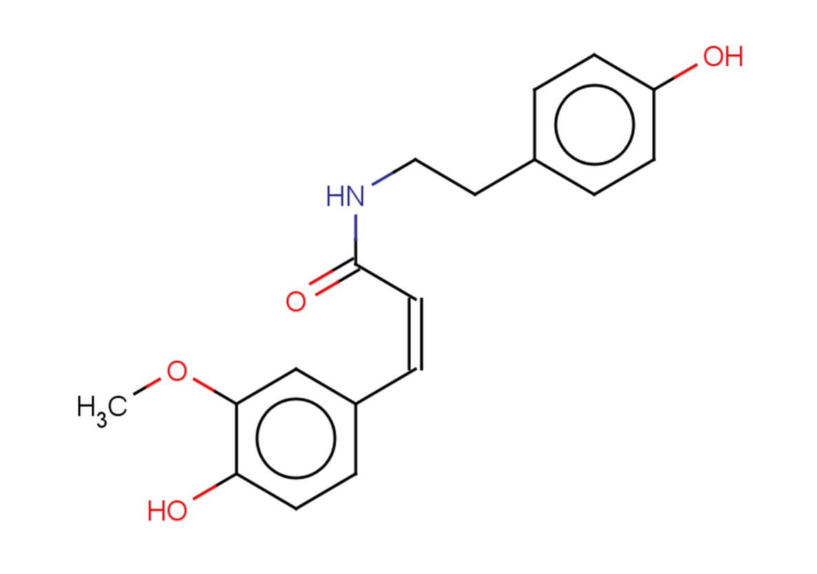 Cis-N-Feruloyltyramine  Chemical Structure