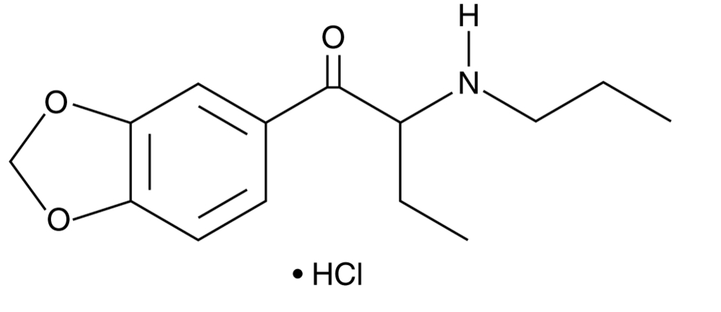 3,4-Methylenedioxy-α-propylaminobutiophenone (hydrochloride) (exempt preparation)  Chemical Structure