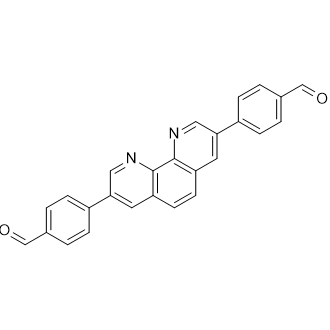 4,4'-(1,10-Phenanthroline-3,8-diyl)dibenzaldehyde Chemische Struktur