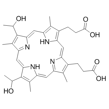 Hematoporphyrin (Hematoporphyrin IX) 化学構造
